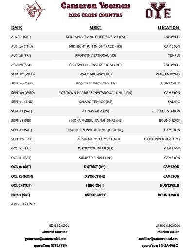 CC Schedule 1780948947964